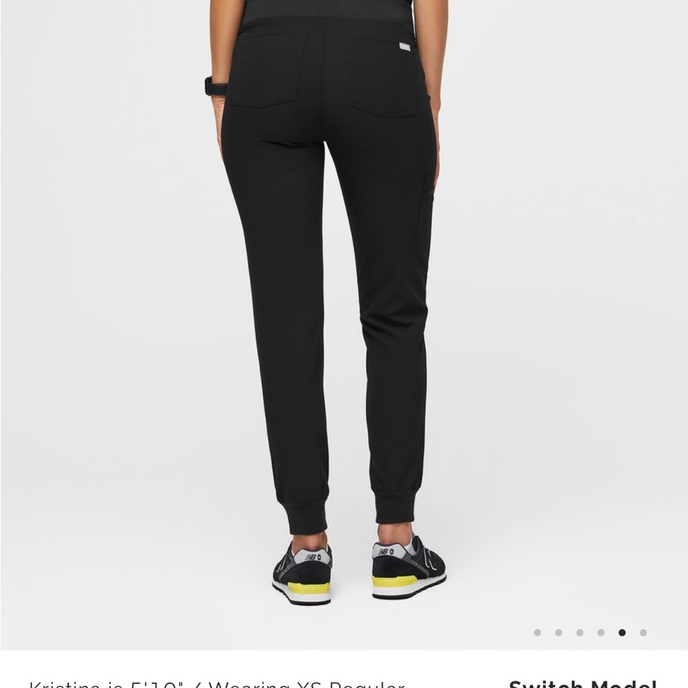 FIGS Zamora Jogger Scrub Pants Size Large Black